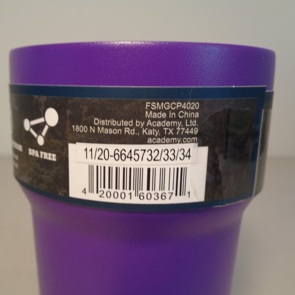 Magellan Outdoors 12 oz Stainless Steel New Purple Tumbler / Cup / Thermos - Picture 12 of 16